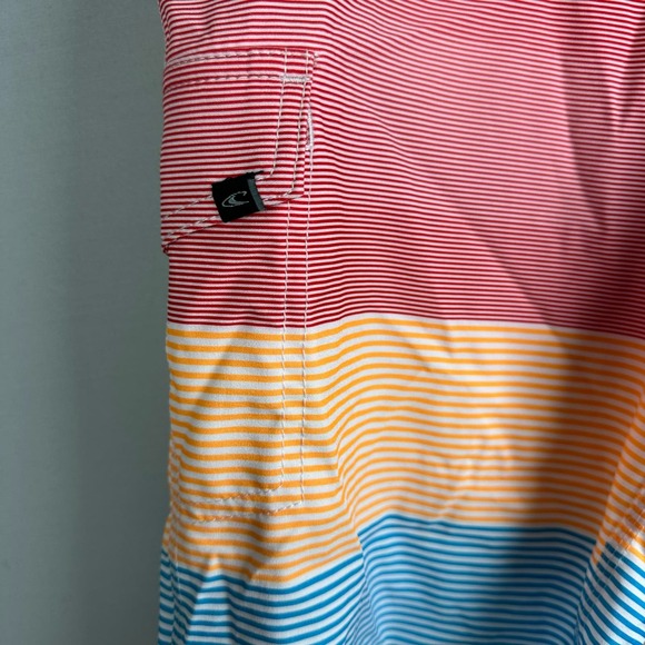 O’Neill Hyperfreak Santa Cruz Men’s 30 Board Shorts Stretch Color Block Stripes - Picture 6 of 8